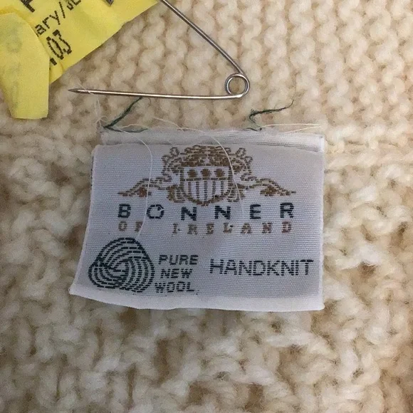 Bonner of Ireland Handknit Aran Cardigan - Picture 3 of 10